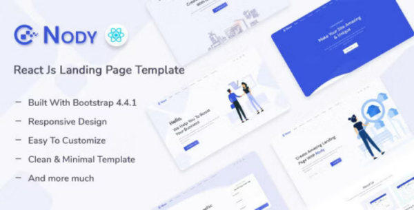 Nody v1.0 React Js Landing Page Template - 响应式React Js单页模板