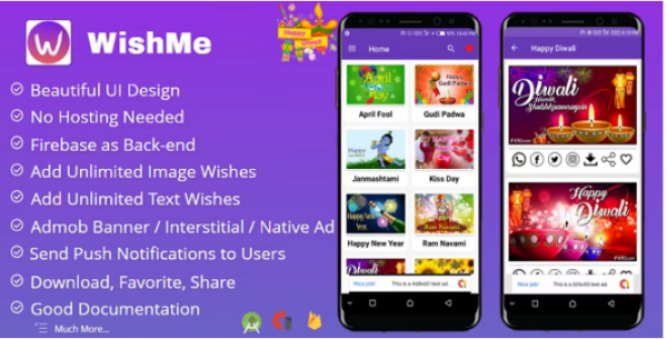 WishMe v1.5 节日祝福安卓应用 - 基于Firebase后端