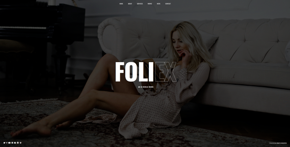 Foliex v1.0 单页作品集WordPress主题 - 创意设计与展示