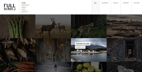 Fullscreen v1.3 Photography Portfolio Drupal Theme - 全屏摄影作品集Drupal主题