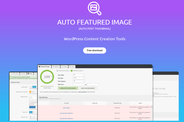 Auto Featured Image v1.4.5 - 自动特色图片WordPress插件