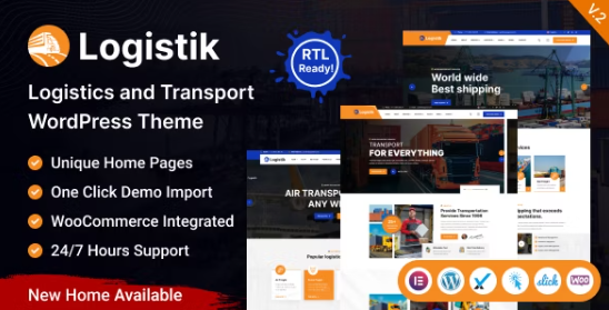 Logistik v1.0.0 Transport & Logistics WordPress Theme - 物流运输WordPress主题