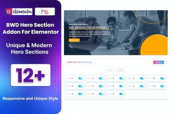 BWD Hero Section Addon For Elementor v1.0 - Elementor英雄区域扩展插件