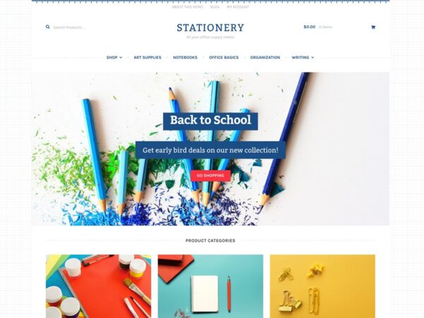 Stationary Storefront Theme v1.0.14 - 文具店WooCommerce主题