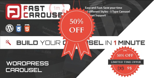 Fast Carousel v1.0 WordPress Premium Plugin - 快速轮播图WordPress高级插件