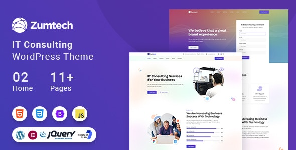 Zumtech IT Solutions & Technology WordPress Theme v1.0.2 - IT解决方案与技术企业WordPress主题