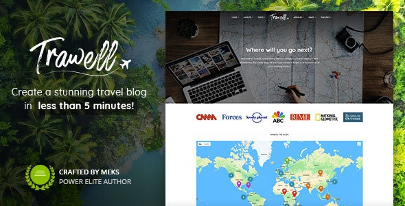 Trawell v1.8.1 Travel Blog WordPress Theme - 旅行博客WordPress主题