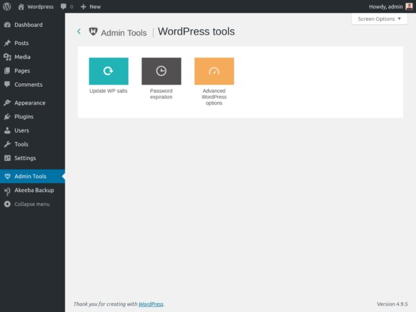 Admin Tools for WordPress v2.8 - WordPress安全与管理工具