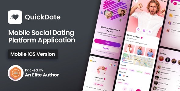 QuickDate IOS (v2.2) 移动社交约会平台应用 - 高效交友解决方案