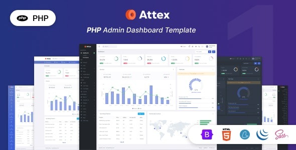 Attex v.1.0.0 PHP 后台管理 & 仪表盘模板