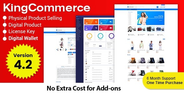 Activated* KingCommerce (v4.2) 一体化单商户和多商户电子商务业务管理系统