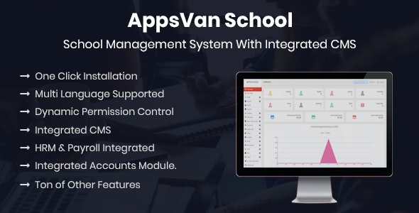 AppsVan School – 学校管理系统与集成CMS（School Management System With Integrated CMS）