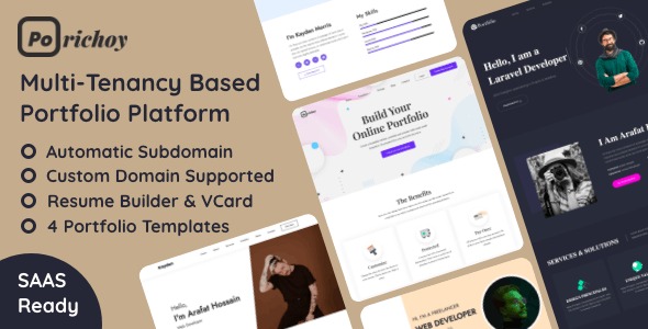 Porichoy v1.7 - 简历构建器，作品集vCard（SAAS）