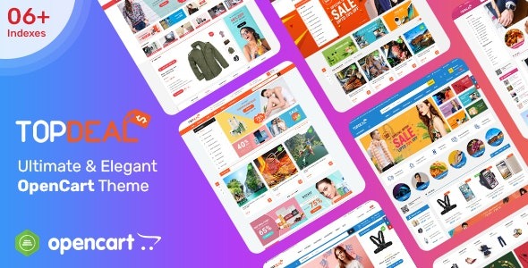 TopDeal (v1.0.8) MarketPlace | 多供应商响应式OpenCart 3和2.3主题，带移动端专属布局