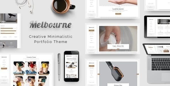 Melbourne (v1.4.2) Portfolio Theme - 响应式极简作品集主题