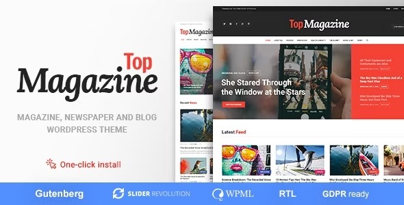 Top Magazine (v1.2.3) 博客和新闻WordPress主题 - 专业杂志风格设计