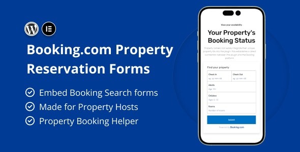 Booking.com Property Reservation Forms for Elementor v1.0 - 适用于Elementor的Booking.com房产预订表单插件