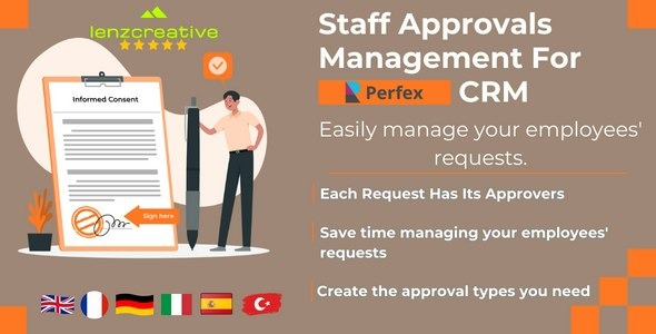 Staff Approvals Management For Perfex CRM v1.0.0 - Perfex CRM员工审批管理插件