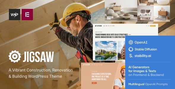 Jigsaw v1.0 Building & Construction WordPress Theme - 建筑与施工行业WordPress主题