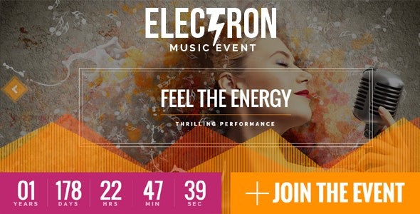Electron v1.8.2 Event Concert & Conference Theme - 电子音乐会与会议WordPress主题