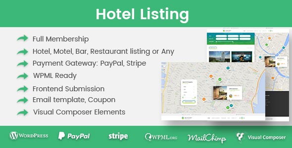 Hotel Listing (v1.4.0) WordPress插件 - 酒店预订与列表管理解决方案