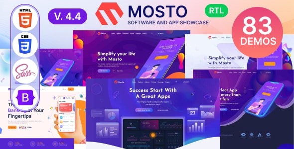 Mosto v.4.0.4 - 应用落地页主题