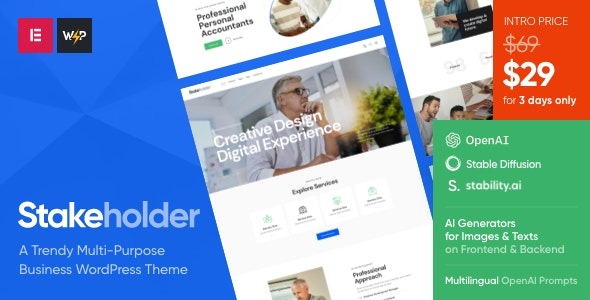 Stakeholder v1.0 Business WordPress Theme - 专业商务企业网站主题