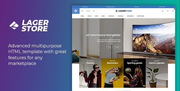 Lager v1.0 eCommerce HTML Template - 响应式电商HTML模板