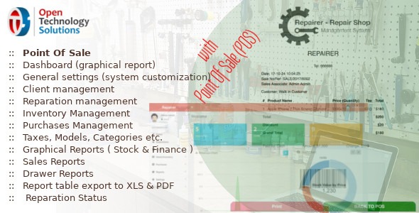 Repairer v3.80 维修店管理系统与销售点功能