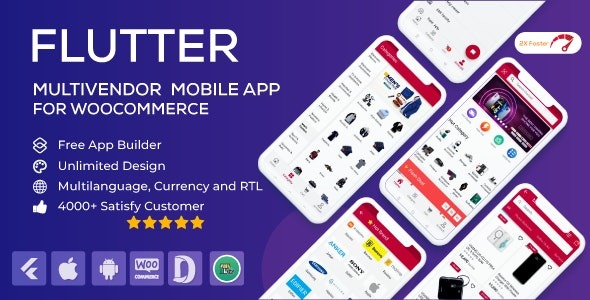 Flutter Multivendor Mobile app for WooCommerce v1.0.27 - WooCommerce多商户移动应用解决方案