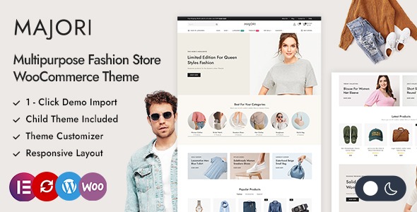 Majori v1.1.0 - 极简时尚商店WordPress WooCommerce主题