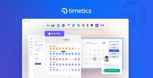 WP Timetics v1.0.24 预约预订WordPress插件 - 专业时间安排与座位规划工具