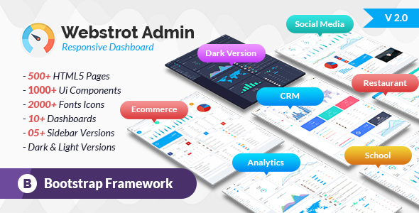 Webstrot Admin Panel Responsive Bootstrap Dashboard Template - 响应式Bootstrap管理面板仪表盘模板