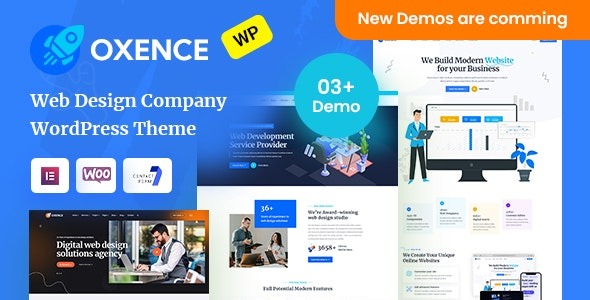 Oxence v1.3.2 网页设计机构Elementor WordPress主题 - 专业网站设计与开发
