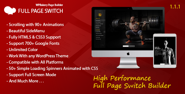 Full Page Switch (v1.1.1) With Side Menu – WPBakery页面构建器的全屏切换插件