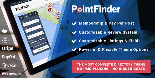 PointFinder (v2.2.9) 目录和列表WordPress主题