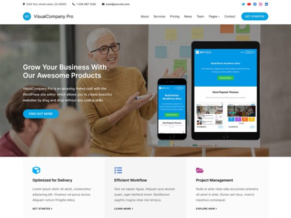 VisualCompany Pro v1.0.5 - 专业企业网站WordPress主题