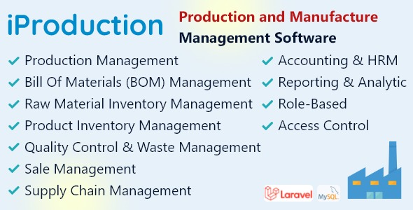 iProduction v1.2 生产和制造管理软件 - 高效生产管理解决方案