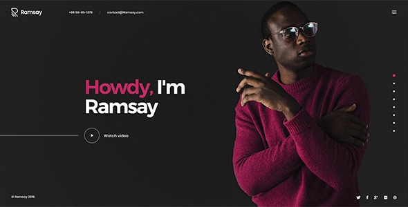 Ramsay v1.1.0 个人简历 WordPress 主题 - 专业简历网站模板