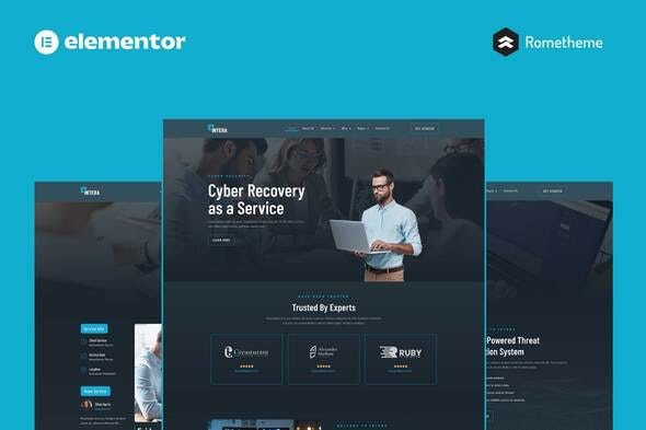 Intera – 网络安全Elementor Pro全站模板套件