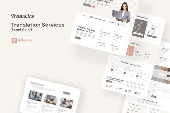 Transvice – 翻译网站Elementor模板套件