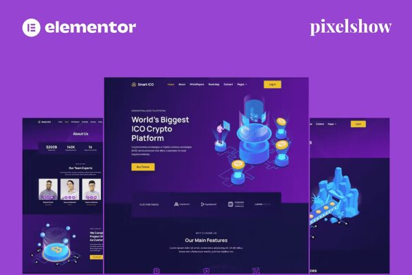 Smart ICO – 加密货币Elementor Pro全站套件