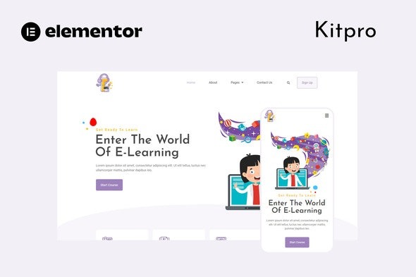Tutturu E-Learning Service Elementor Template Kit - 在线教育服务Elementor模板套件