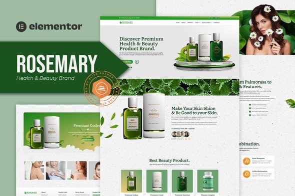 Rosemary – 健康与美容品牌Elementor模板套件