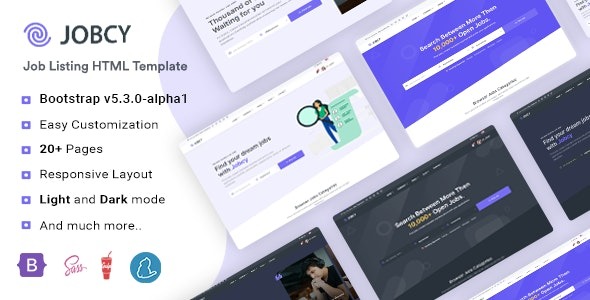 Jobcy v1.0 招聘网站HTML模板 - 专业求职平台设计