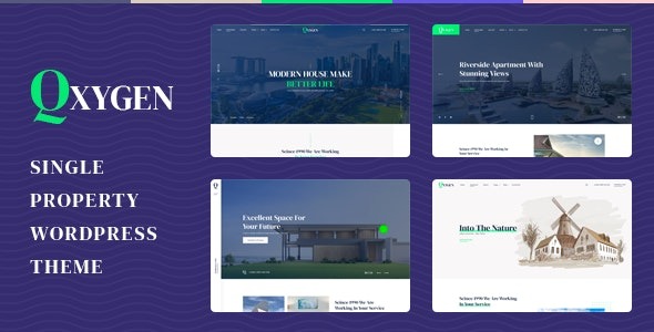 Qxygen v1.0.7 单属性WordPress主题 - 专业房地产网站设计