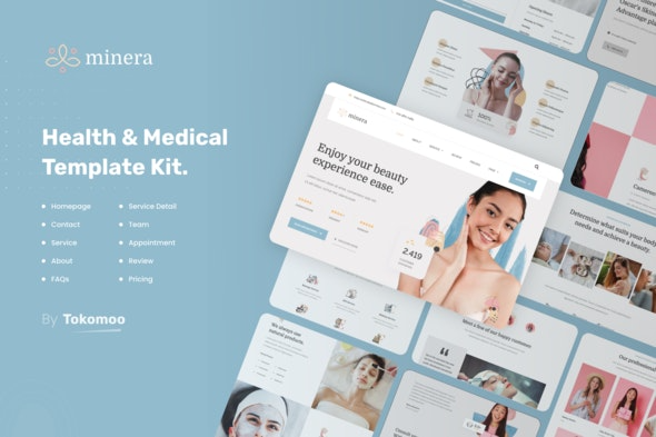 Minera – 护肤与皮肤科Elementor模板套件