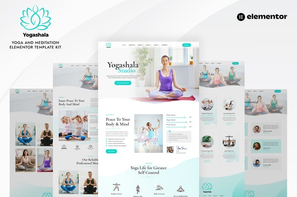 Yogashala – Yoga & Meditation Elementor Template Kit 瑜伽与冥想Elementor模板套件