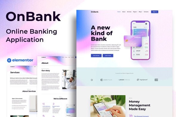 OnBank - 在线银行与资金转账 - Elementor Kit