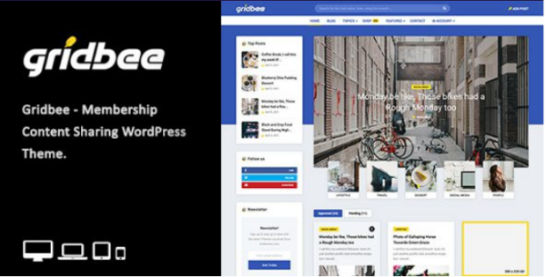 Gridbee v1.7 内容分享WordPress主题